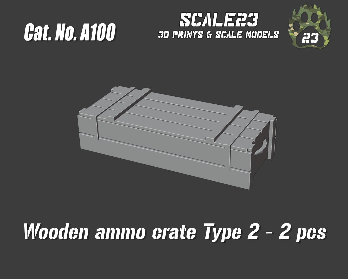 Wooden ammo crate - type 2 (2pc)