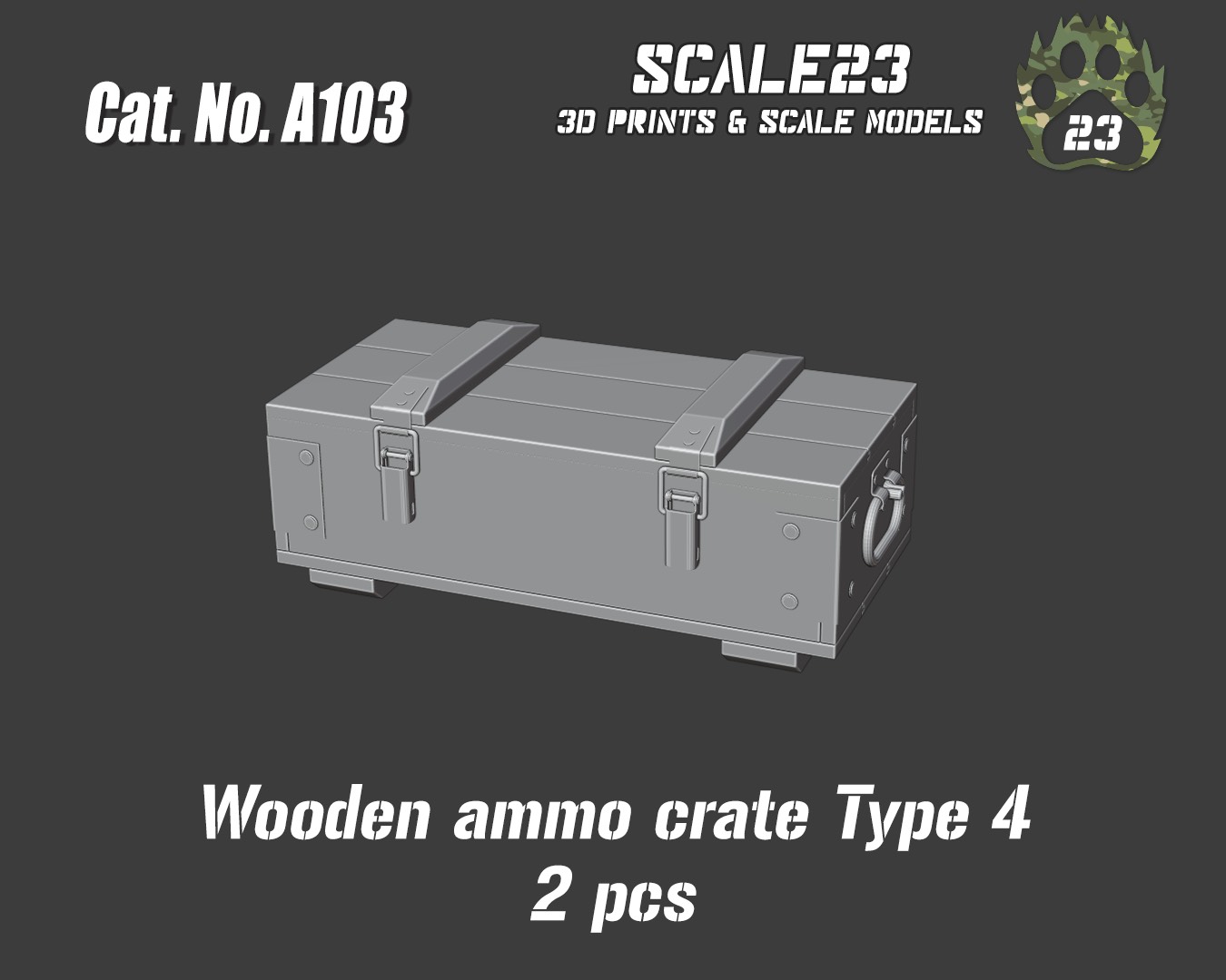 Wooden ammo crate - type 4 (2pc)