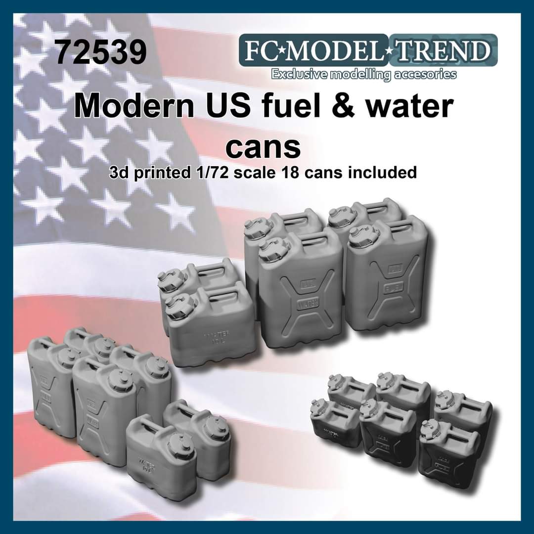 U.S. fuel & water cans - modern (36pc)