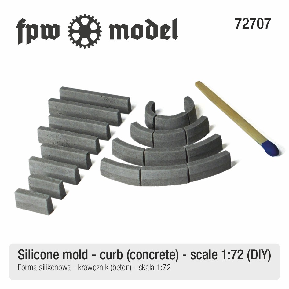 Silicone mould - concrete curb