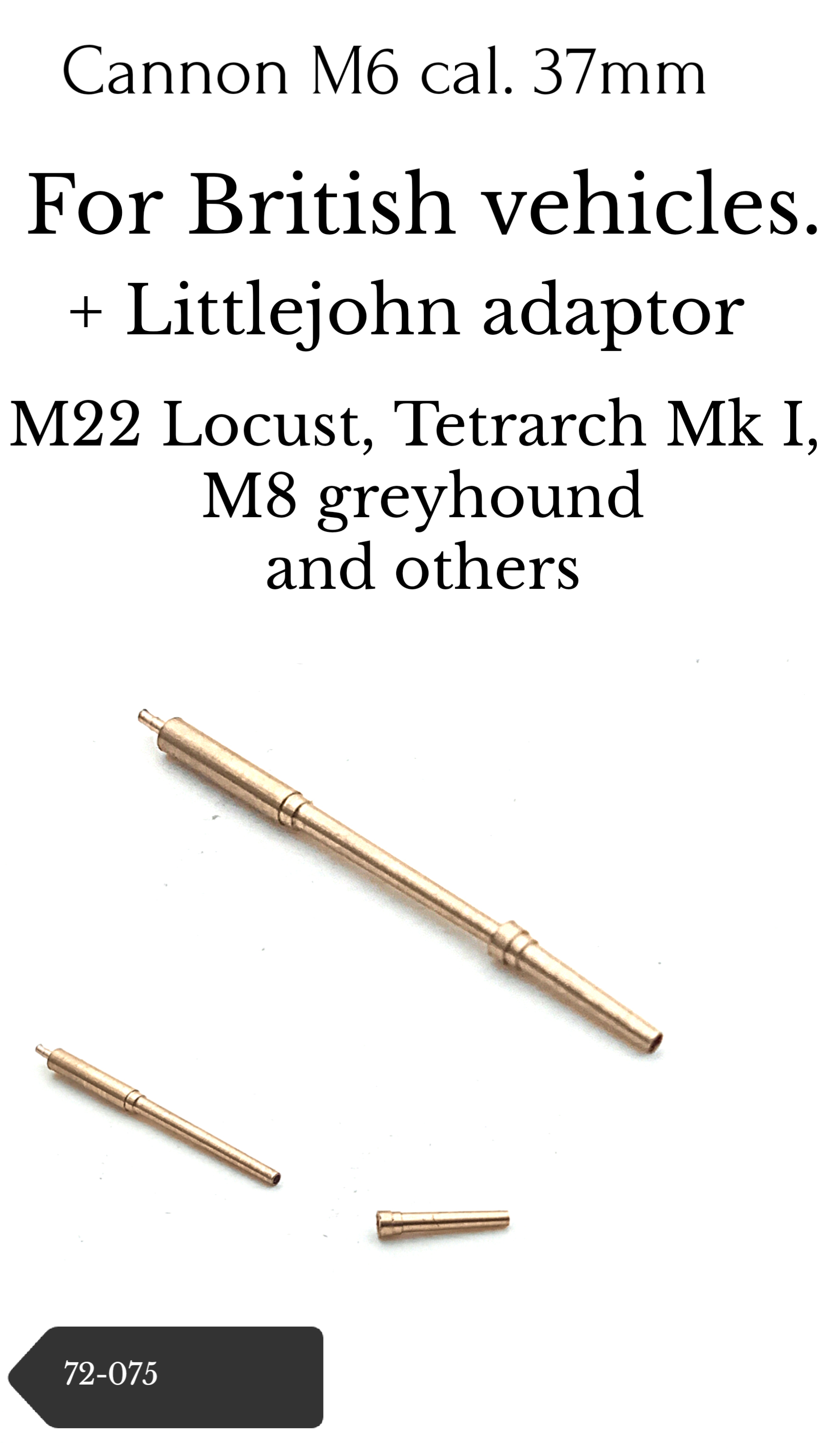 37mm M6 with Littlejohn adaptor