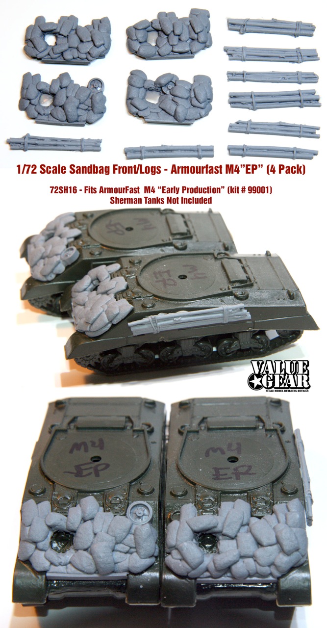 Sherman M4 - sandbags / logs (ARMF)