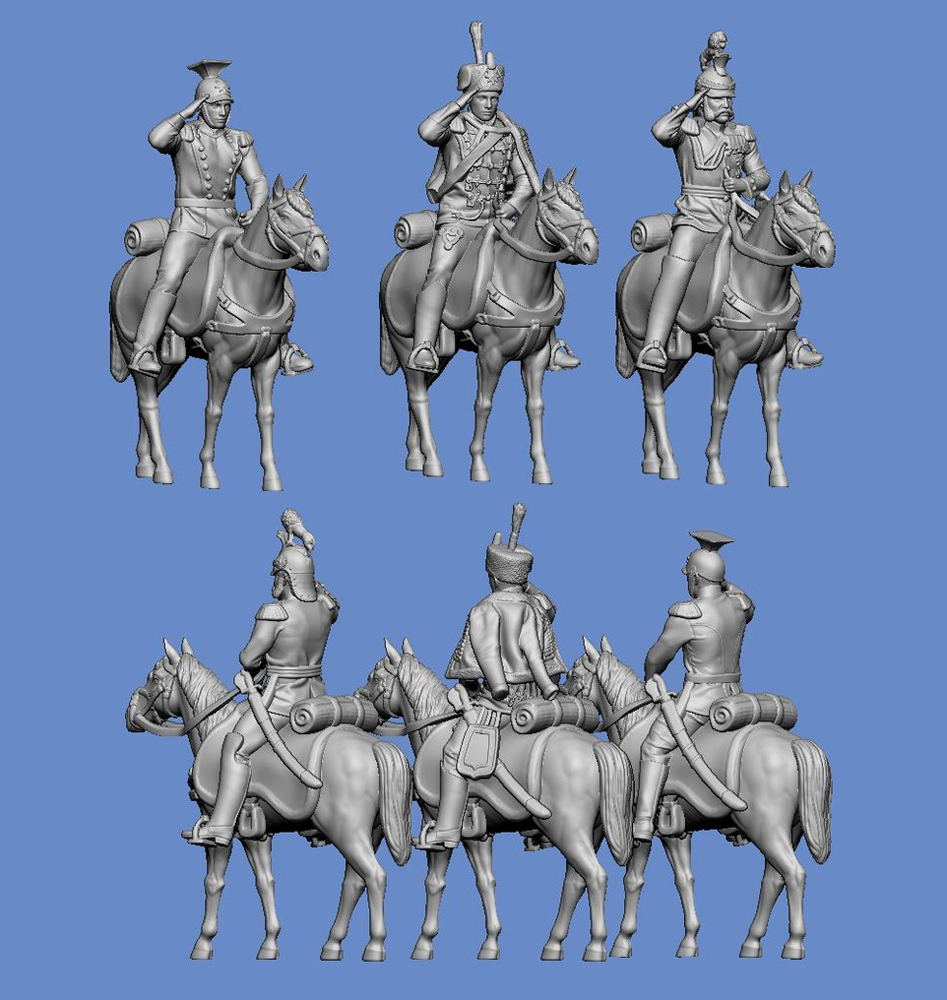 King Albert of Saxony with adjutants on horseback