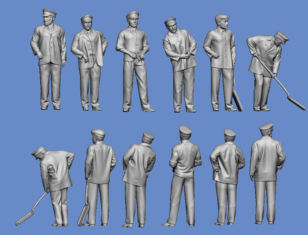 Civilians - early 20ct - railway workers - set 1