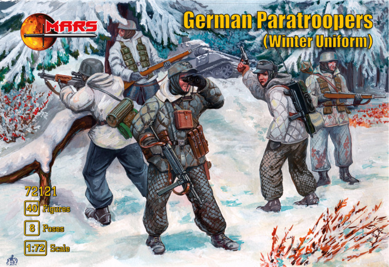 WW2 German Paratroopers in winter uniforms