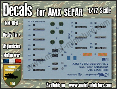 AMX10 SEPAR marking (Afghanistan/ Malian War)