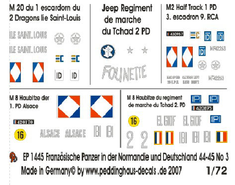 French AFV markings 1944-45 - set III
