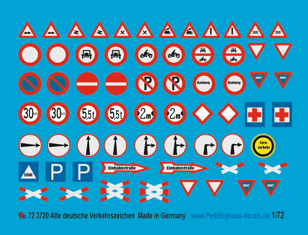 Old German traffic signs