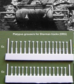 Platypus grousers for Sherman tracks (DRG)